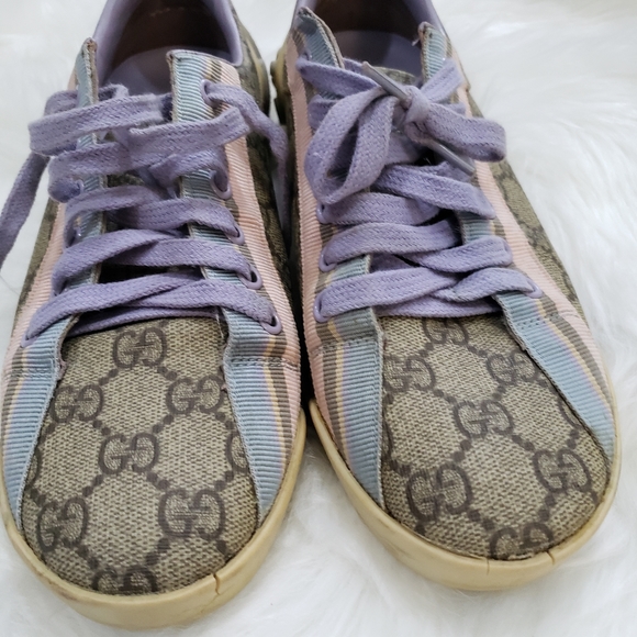 Gucci Shoes Vintage Gucci Logo Purple Sneakers Tennis Shoes Poshmark